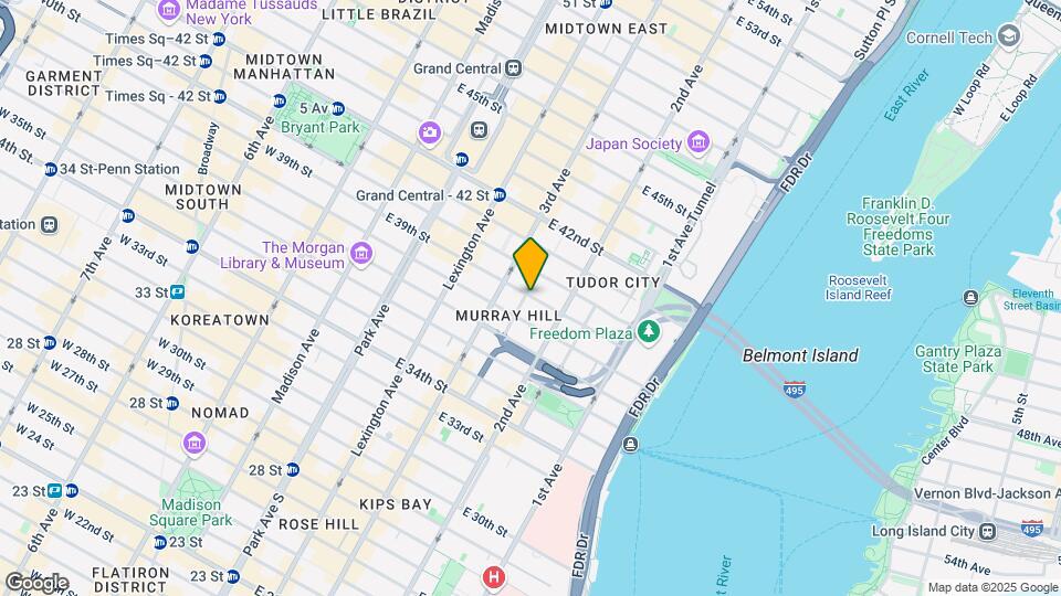222 E 39th St Map and Location Details
