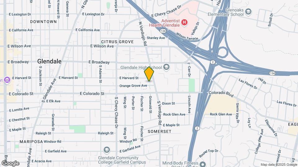 1357 Orange Grove Ave Map and Location Details