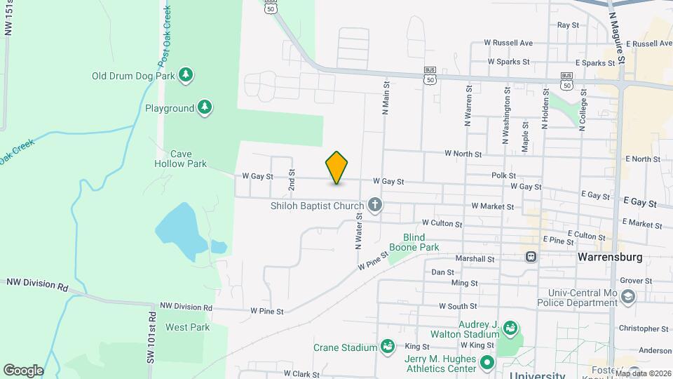 600 W Gay St Map and Location Details