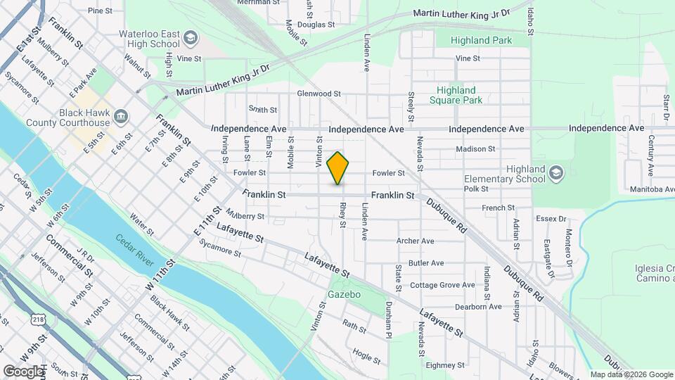 1727 Franklin St Map and Location Details
