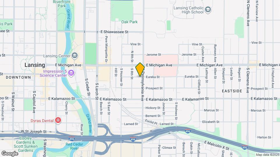 922 Eureka St Map and Location Details