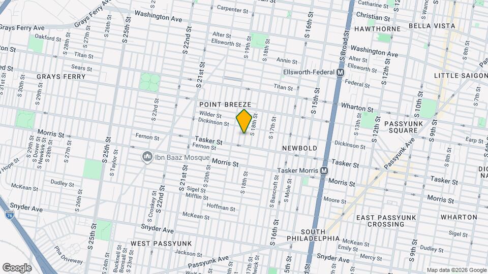 1526 S Cleveland St Map and Location Details