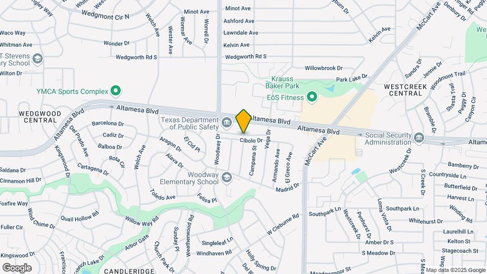 3736 Cibolo Dr Map and Location Details