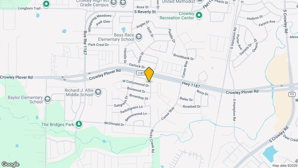 1100 W Cottonwood Dr Mapa y Detalles de la Ubicación