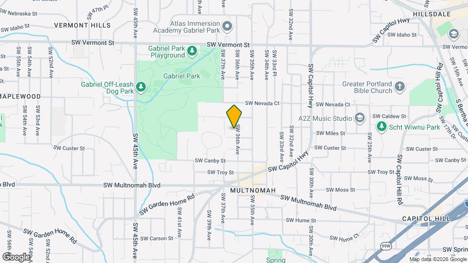 7419 SW 36th Ave Map and Location Details