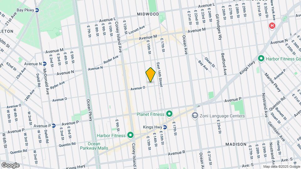 1415 Avenue O Map and Location Details
