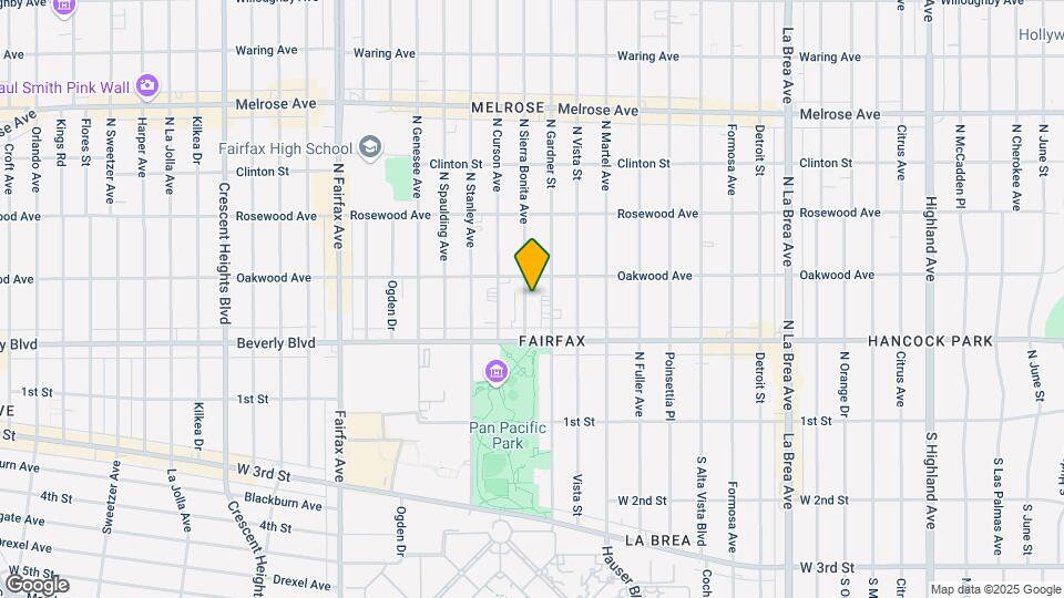 346 N Sierra Bonita Ave Mapa y Detalles de la Ubicación