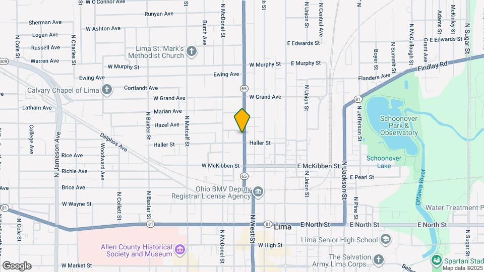 613 N West St Map and Location Details