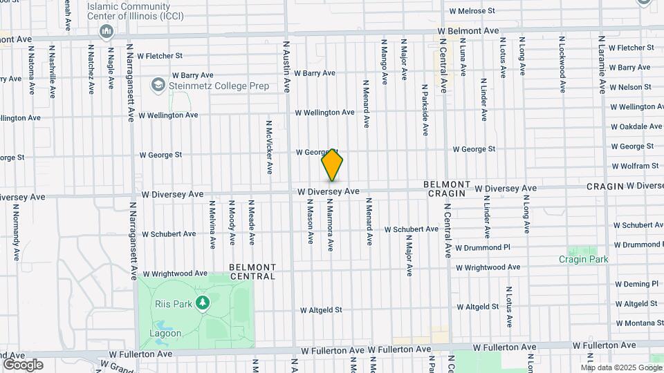 5858 W Diversey Ave Map and Location Details