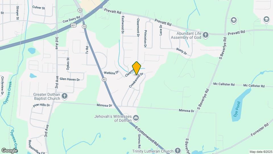 2413 Creekwood Dr Map and Location Details