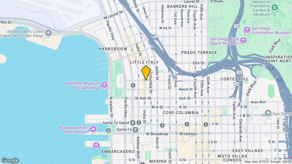 1601 India St, Unit 302 Map and Location Details