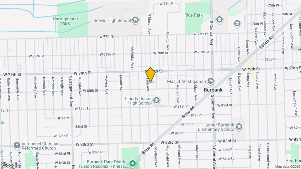 7939 Mason Ave Mapa y Detalles de la Ubicación