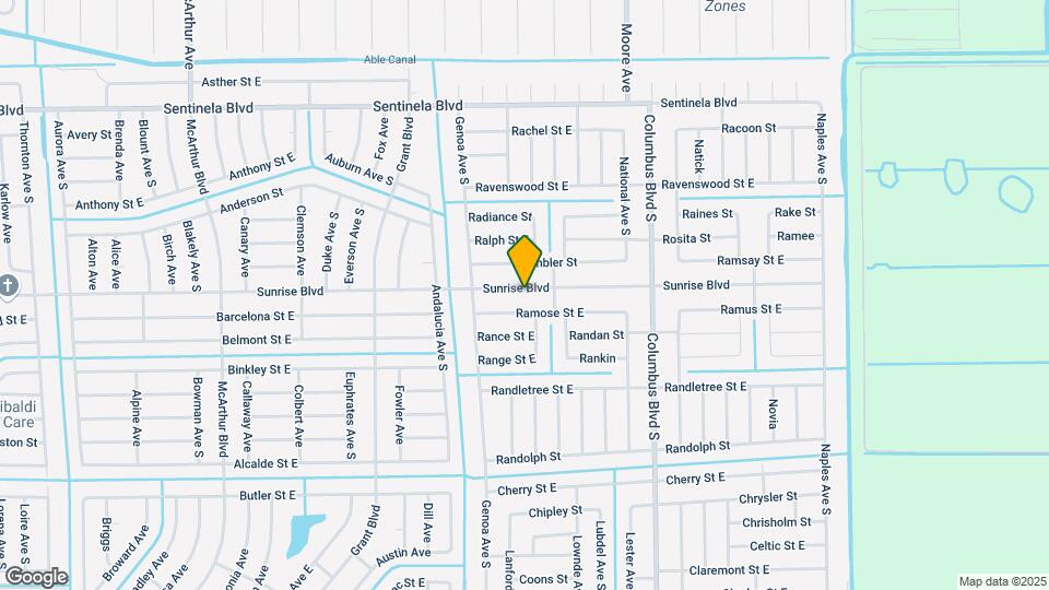 1118 Sunrise Blvd Map and Location Details
