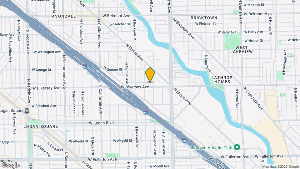 2509 W Diversey Ave Mapa y Detalles de la Ubicación