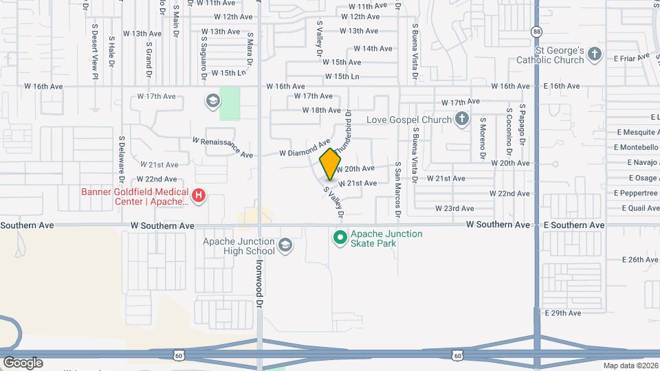 1176 W 21st Ave Map and Location Details