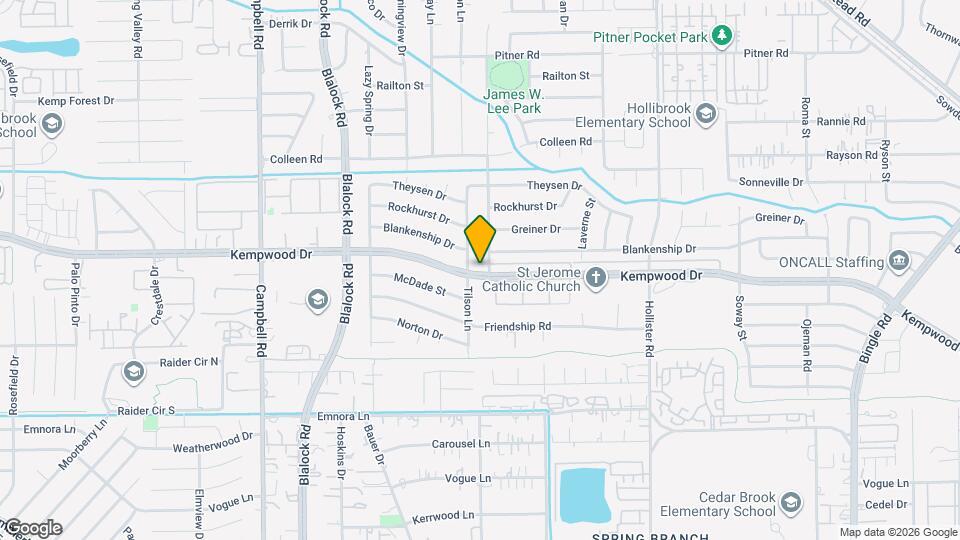 9114 Kempwood Dr Map and Location Details