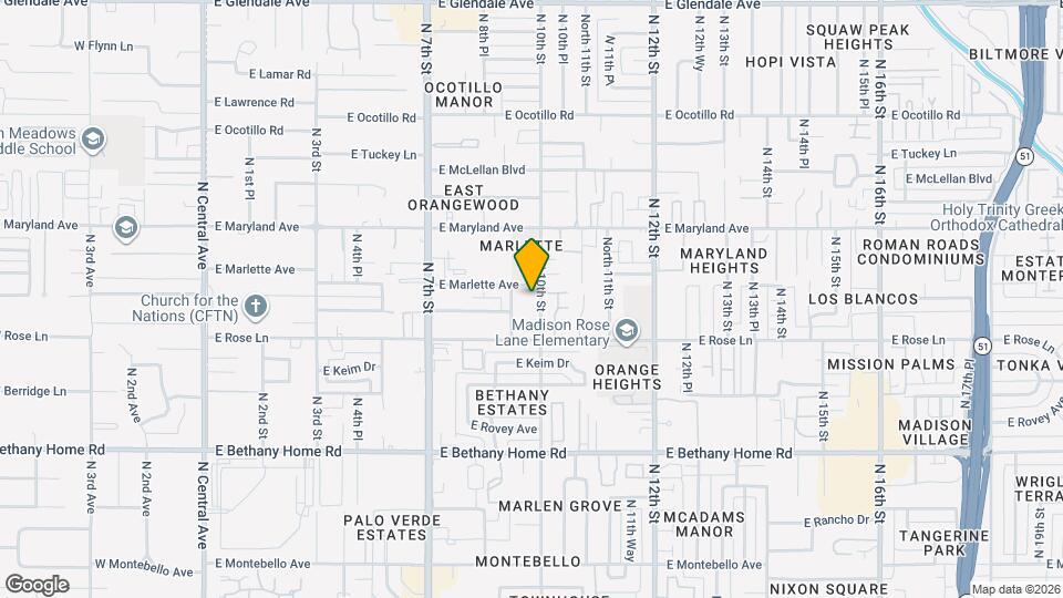 6238 N 10th St Map and Location Details