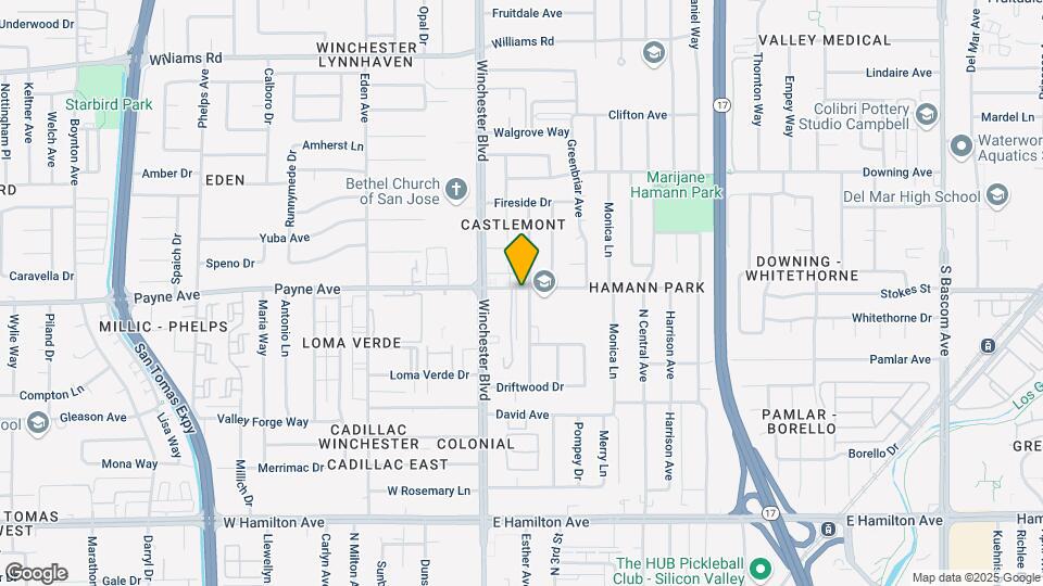 1301 Castlemont Ave Mapa y Detalles de la Ubicación