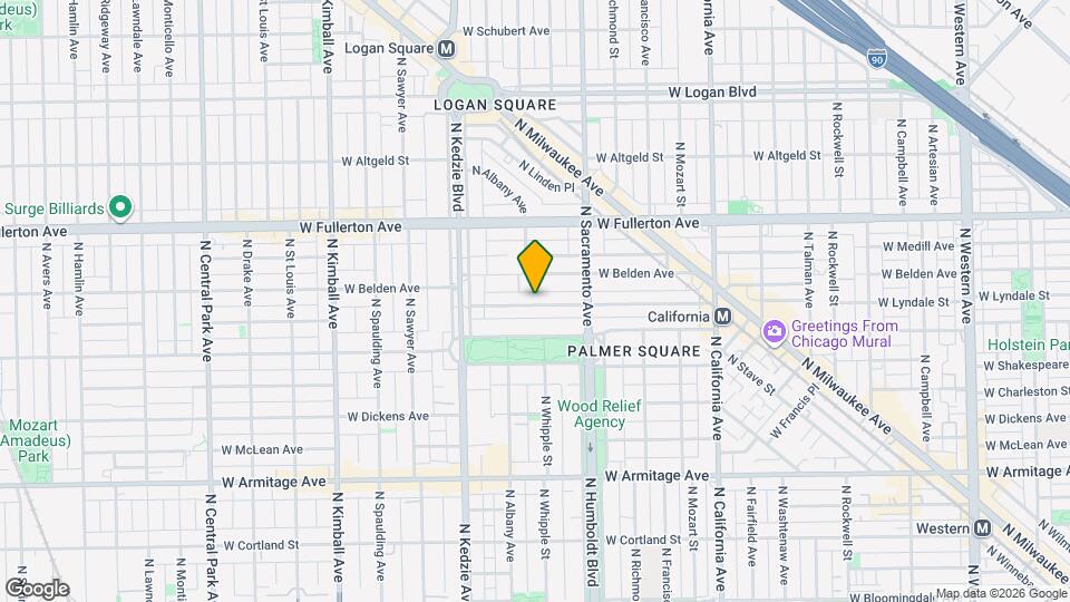 3052 W Lyndale St, Unit Unit 2 Map and Location Details