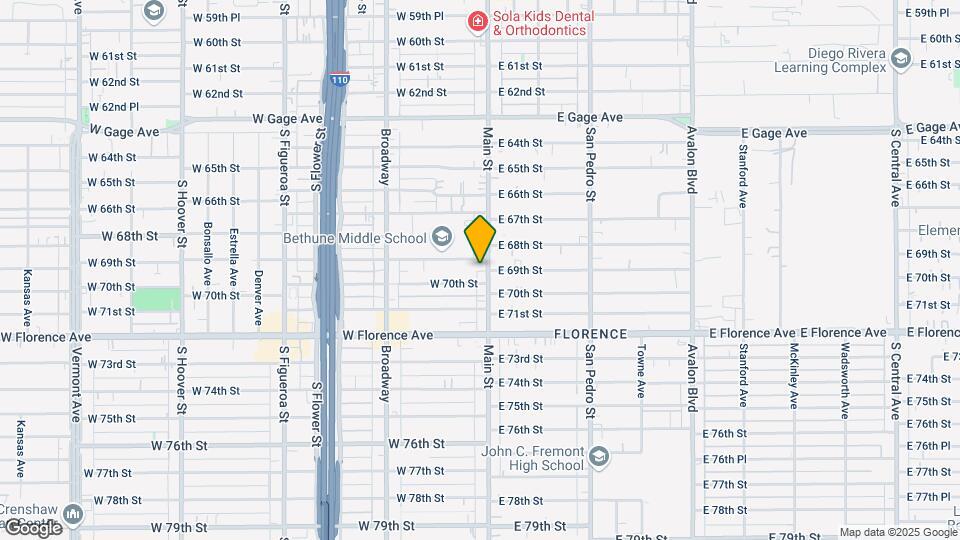 6909 S Main St Map and Location Details
