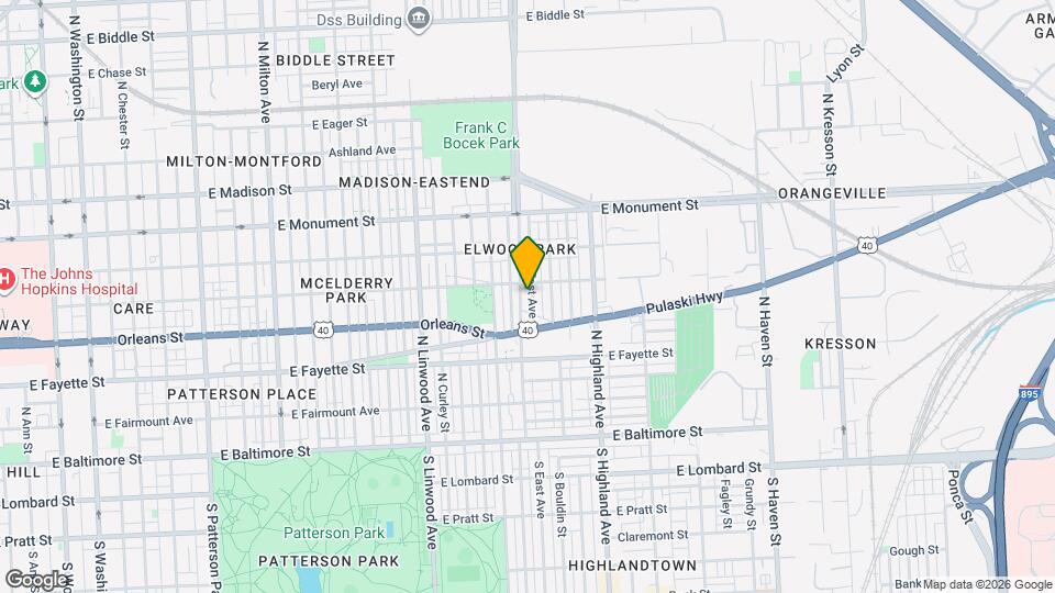 418 N East Ave Map and Location Details