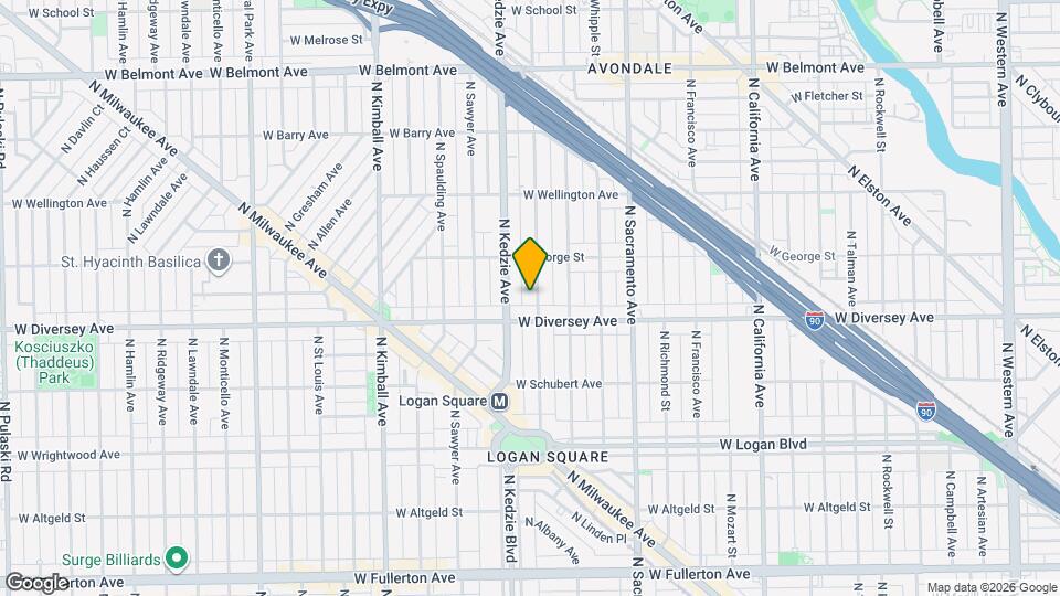 2820 N Troy St, Unit 3F Map and Location Details
