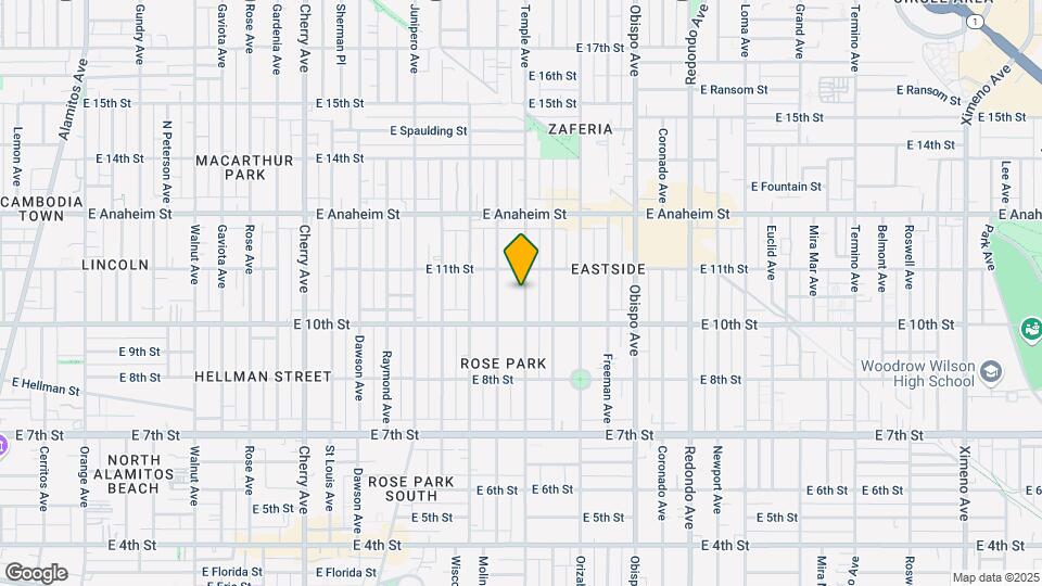 1051 Temple Ave-Unit -Front House Map and Location Details
