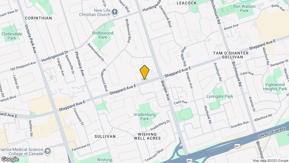 3270 Sheppard Av E Map and Location Details