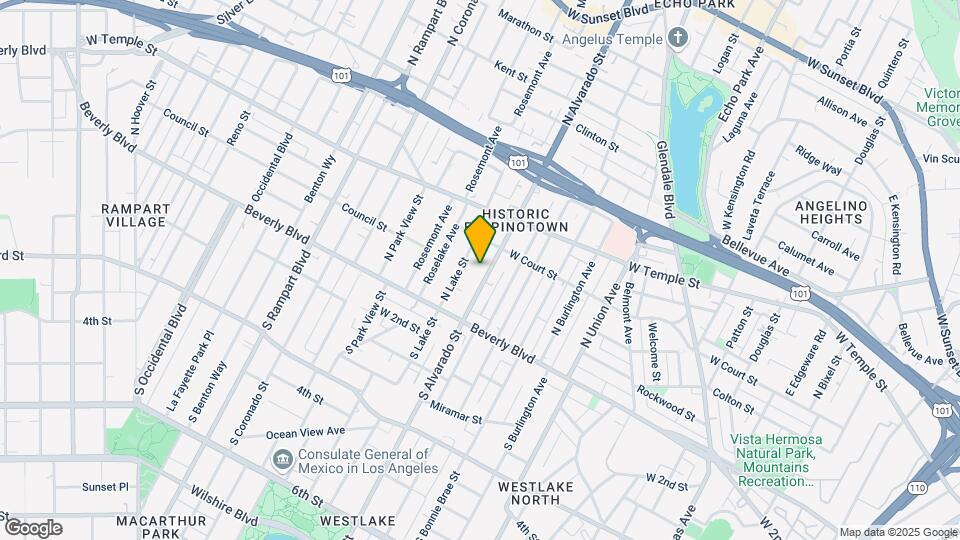 223 N Alvarado St Mapa y Detalles de la Ubicación