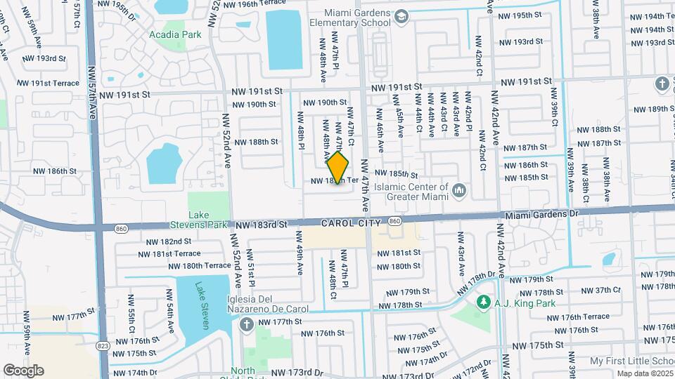 4765 NW 184th Terrace Map and Location Details