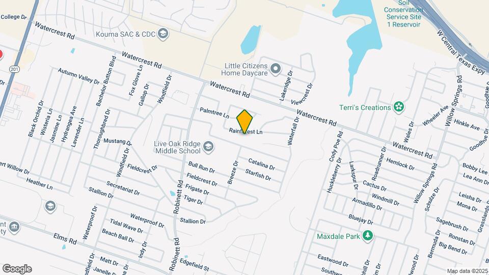 3606 Rainforest Ln Map and Location Details