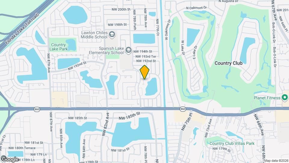 18849 NW 78th Pl Map and Location Details