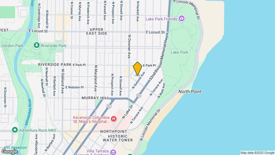 2615 N Summit Ave, Unit East Side apartment Map and Location Details