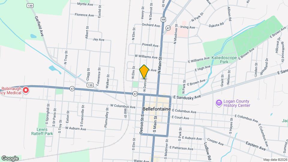 301 N Detroit St Map and Location Details
