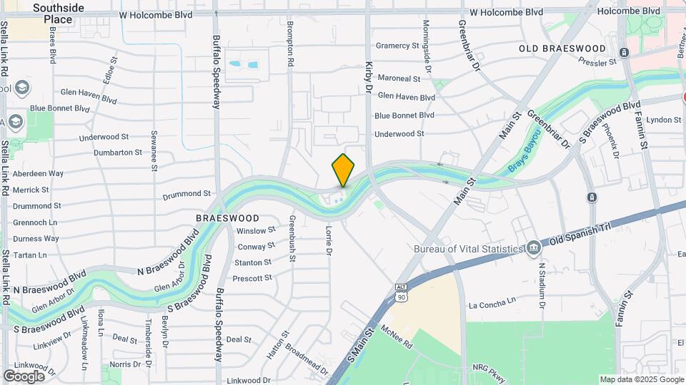 2801 N Braeswood Blvd Map and Location Details