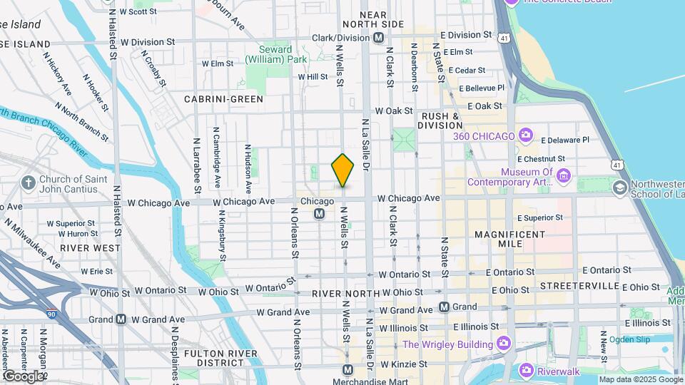 808 N Wells St Map and Location Details
