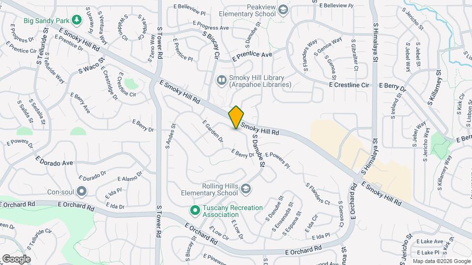 19050 E Crestridge Cir Map and Location Details