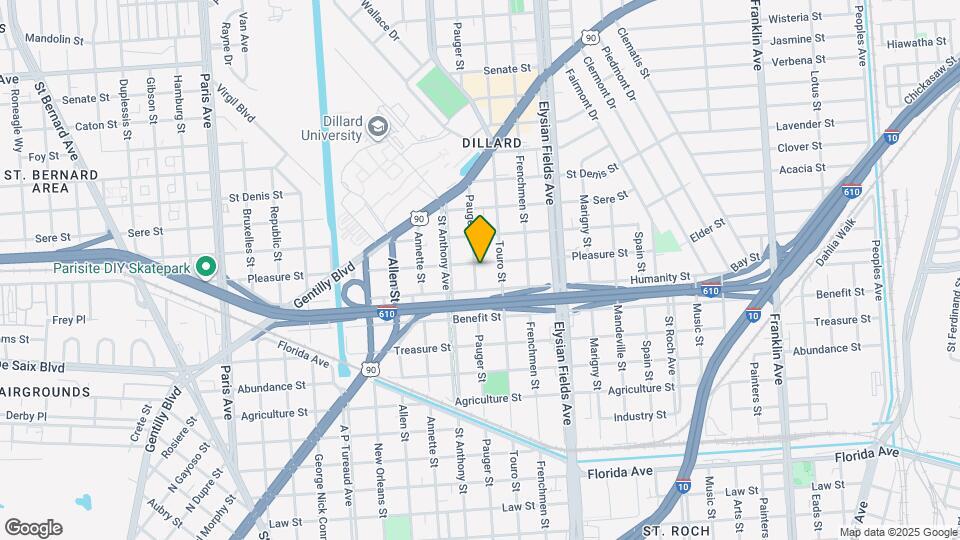 3875 Pauger St Map and Location Details