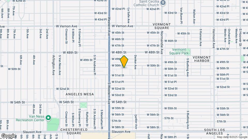 5018 1/2 S Harvard Blvd Map and Location Details