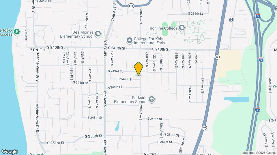 1940 S 244th St Mapa y Detalles de la Ubicación