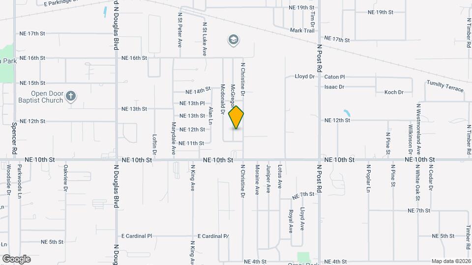 1212 McGregor Dr Map and Location Details