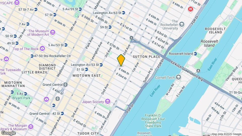 311 E 54th St Mapa y Detalles de la Ubicación