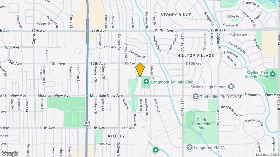 1353 Baker St Map and Location Details