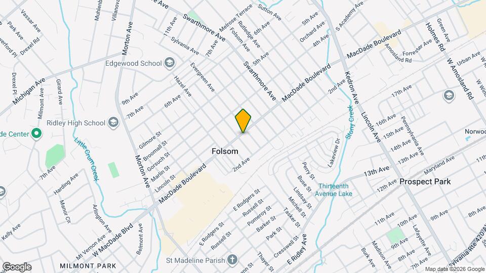 712 Macdade Blvd, Unit 2nd Floor Map and Location Details