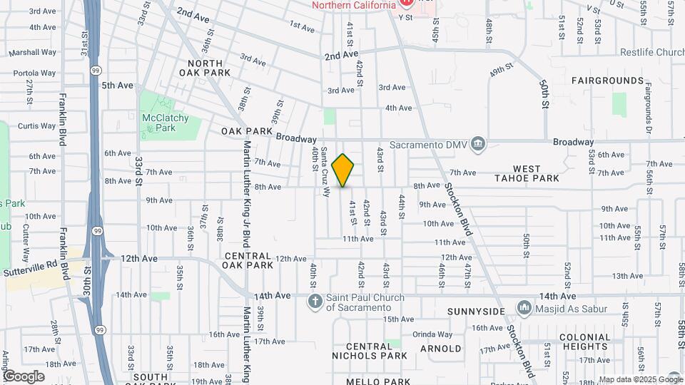 3309 San Jose Way Map and Location Details