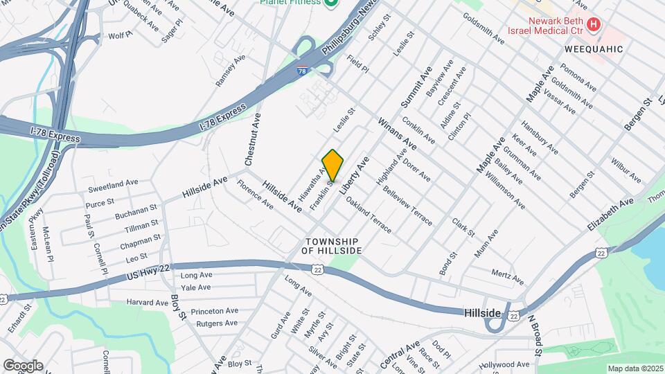 1451 Franklin St Map and Location Details