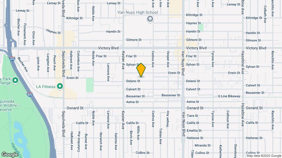 14753 Delano St Mapa y Detalles de la Ubicación