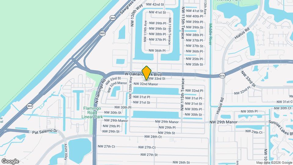 11911 NW 32nd Manor Map and Location Details