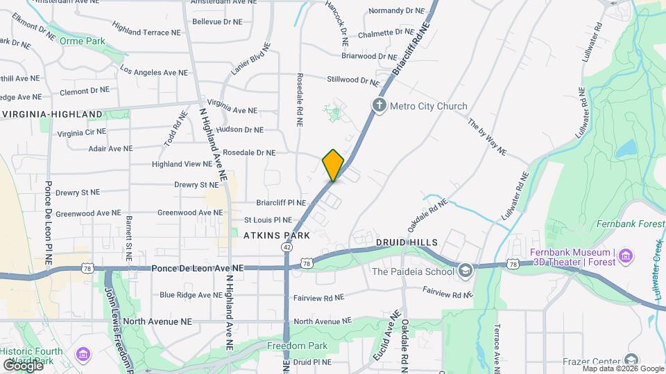 869 Briarcliff Rd NE Map and Location Details