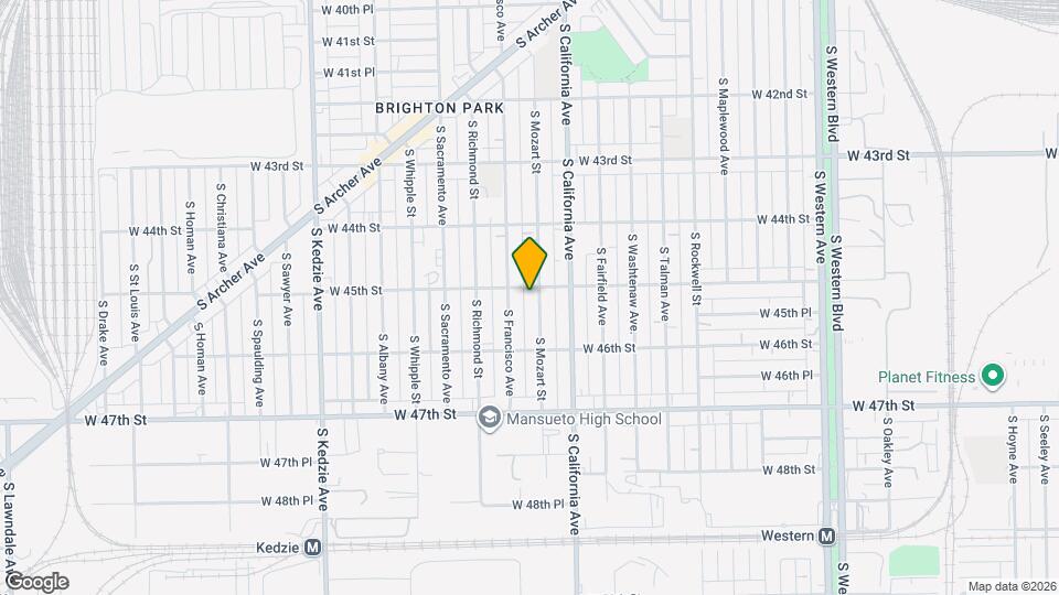 4508 S Mozart St Mapa y Detalles de la Ubicación